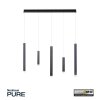 Paul Neuhaus PURE-GEMIN Pendelleuchte LED Aluminium, Schwarz, 5-flammig
