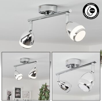 Morges Deckenleuchte LED Chrom, 2-flammig