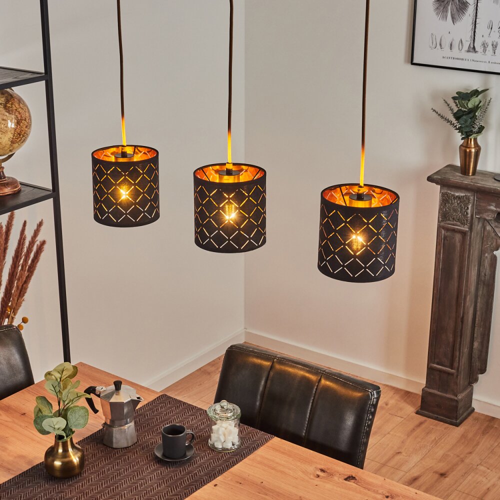 Tallaboa Pendelleuchte Schwarz, 3-flammig main product photo