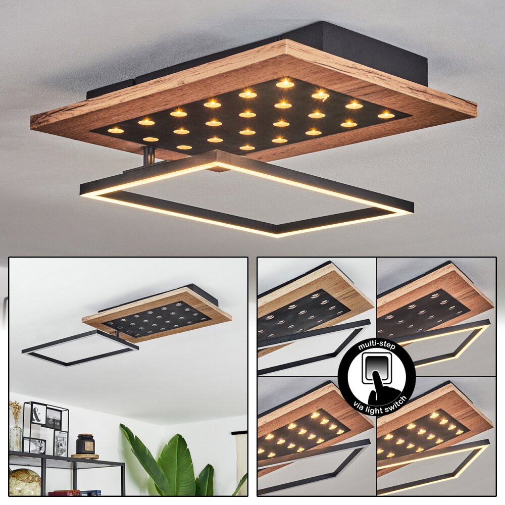 Ramilos Deckenleuchte LED Naturfarben, Schwarz, 1-flammig main product photo