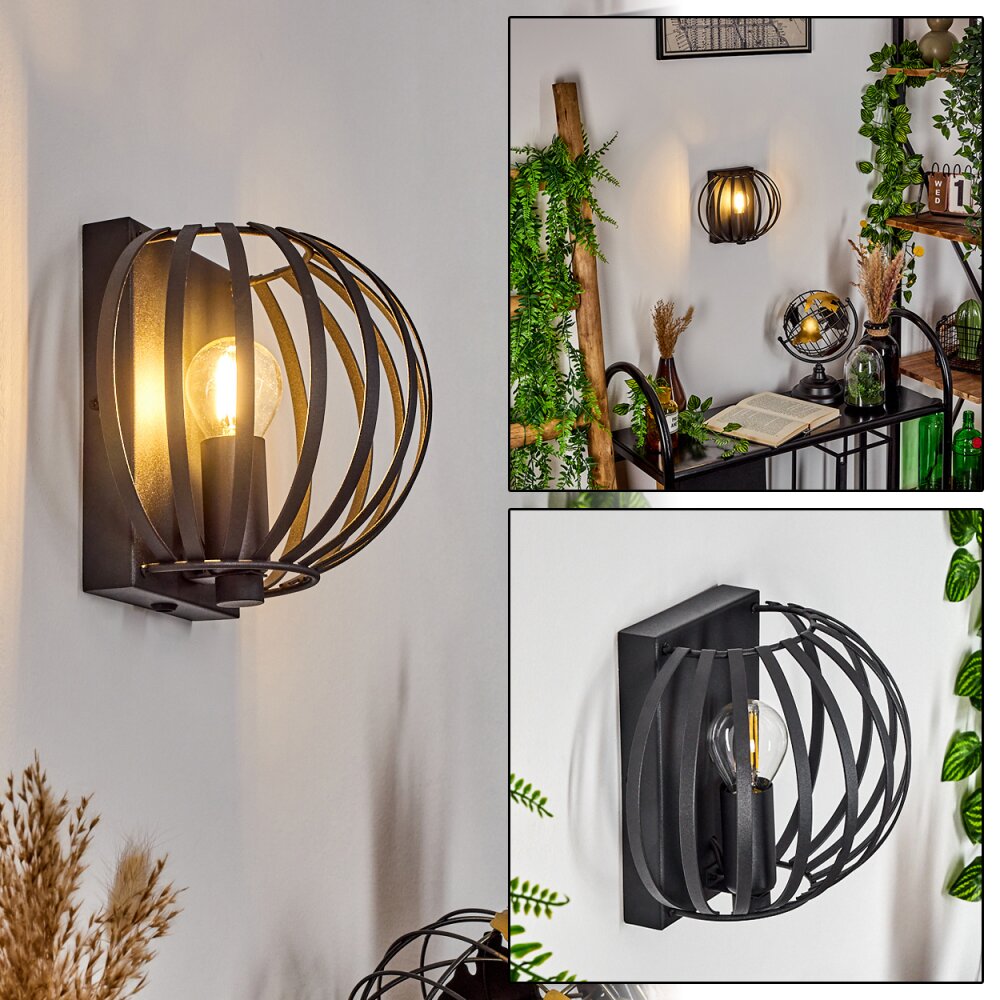 Lepa Wandleuchte Schwarz, 1-flammig main product photo