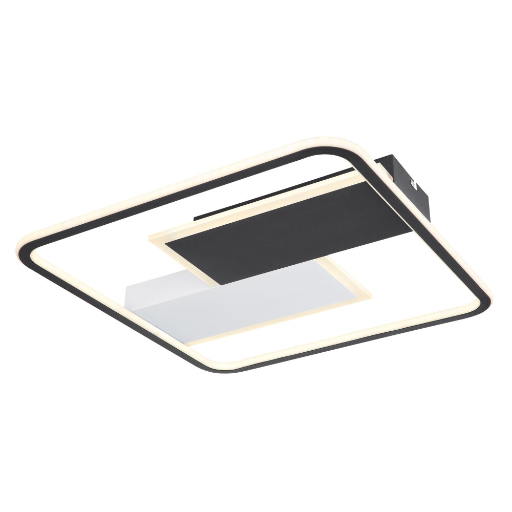Globo JENNA Deckenleuchte LED Schwarz, Weiß, 1-flammig, Fernbedienung main product photo