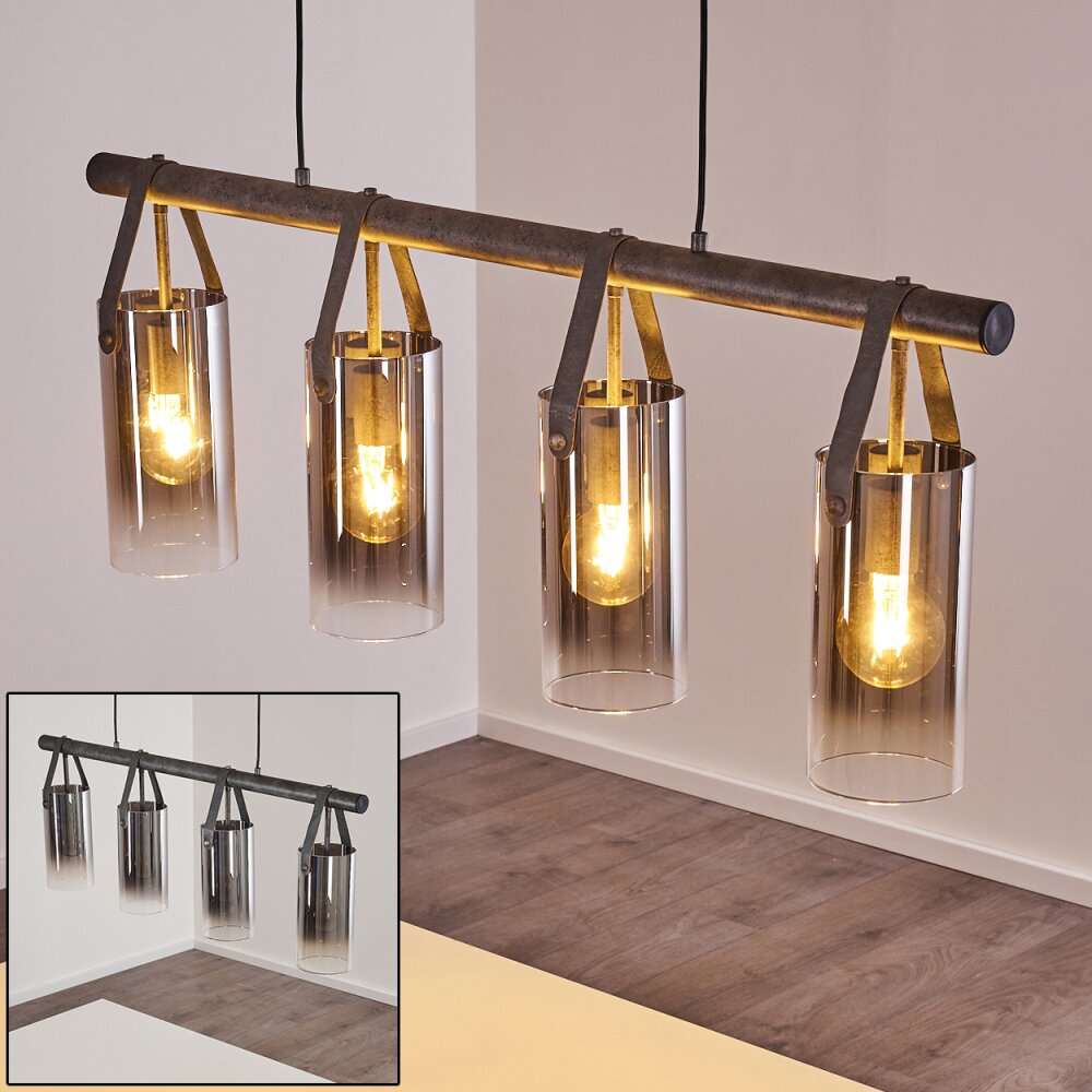 Pompehuis Pendelleuchte Grau, Schwarz, 4-flammig main product photo
