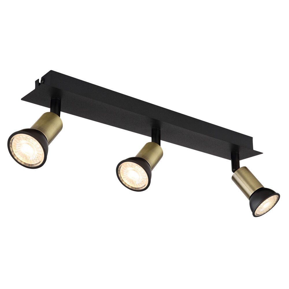 Globo DREW Deckenleuchte Schwarz, 3-flammig main product photo