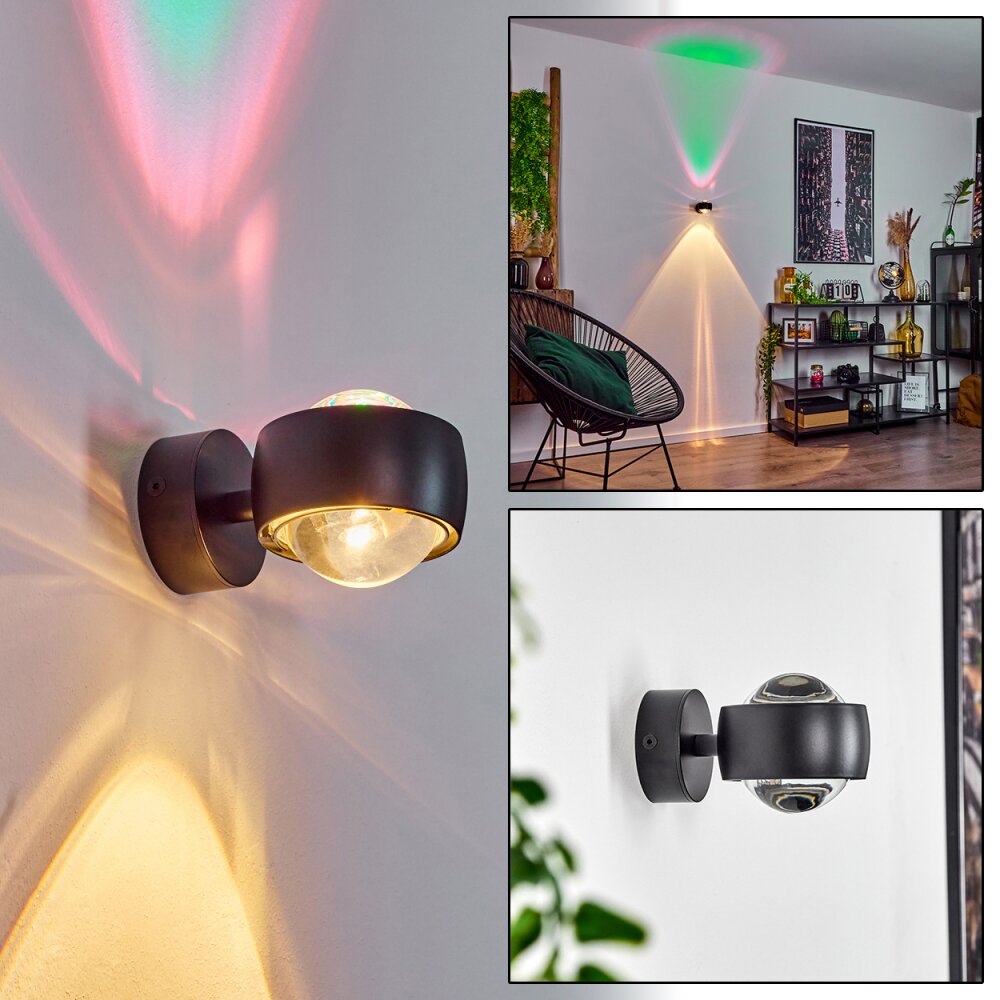 Sapri Wandleuchte Schwarz, 1-flammig main product photo