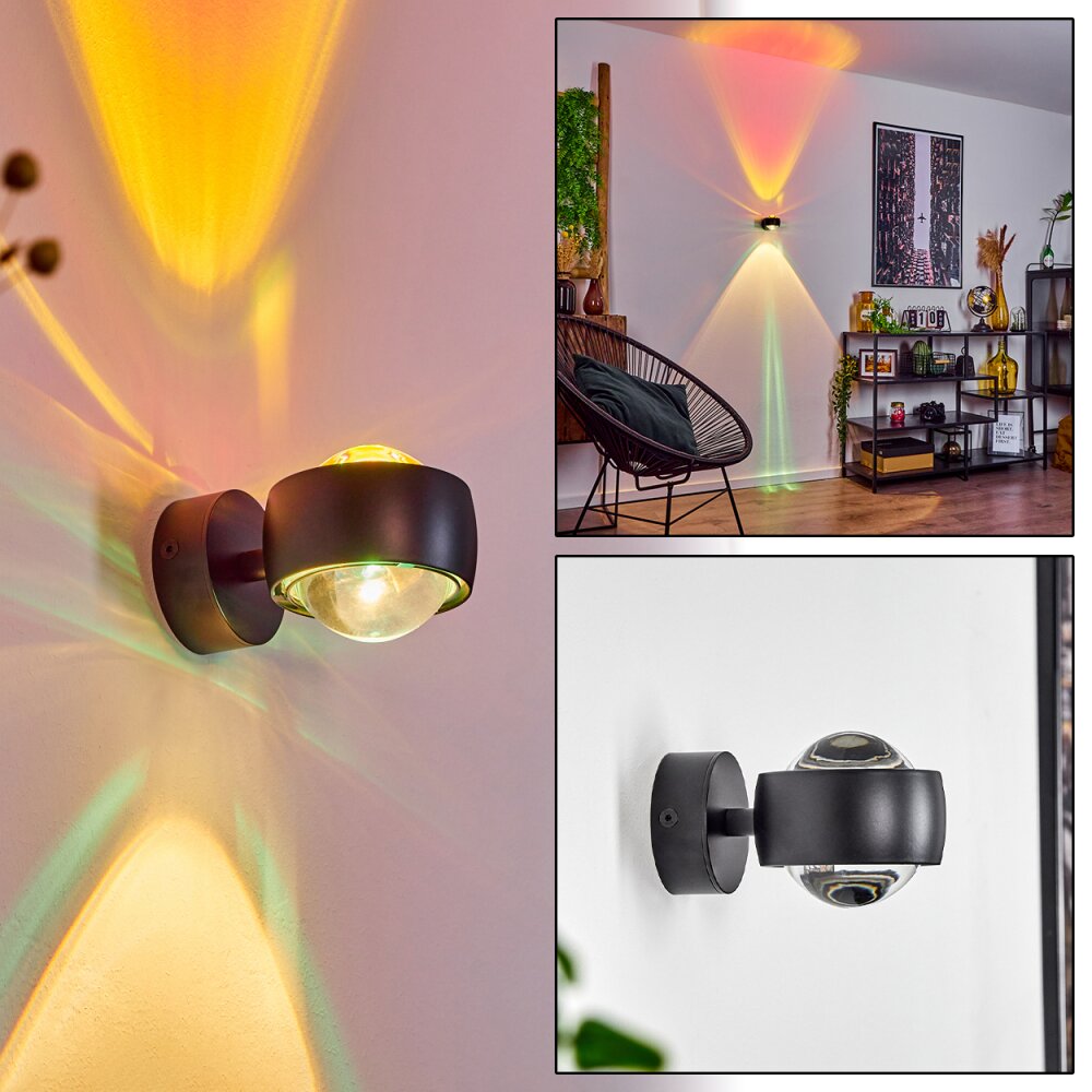 Sapri Wandleuchte Schwarz, 1-flammig main product photo
