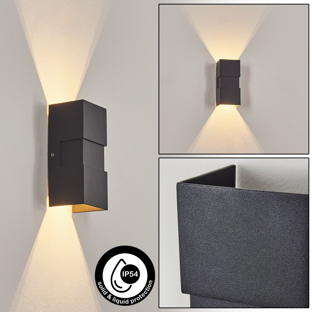 Coorabie Außenwandleuchte LED Schwarz, 2-flammig main product photo