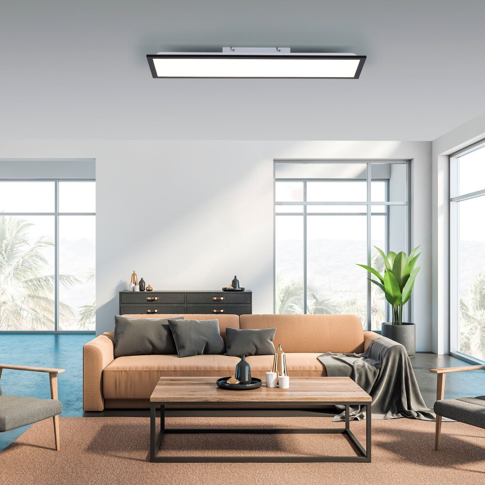 Leuchten Direkt FLAT Deckenleuchte LED Schwarz, 1-flammig main product photo
