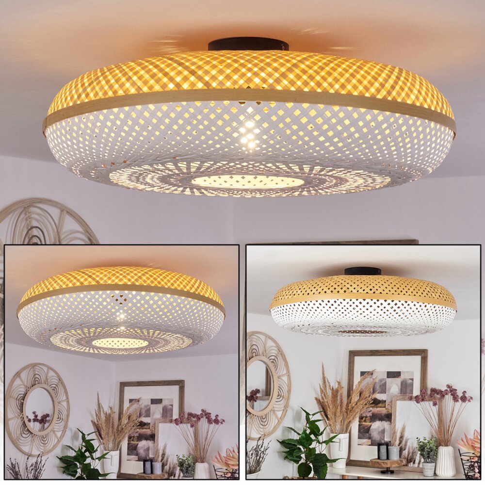 Pucapa      Deckenleuchte Naturfarben, Weiß, 1-flammig main product photo