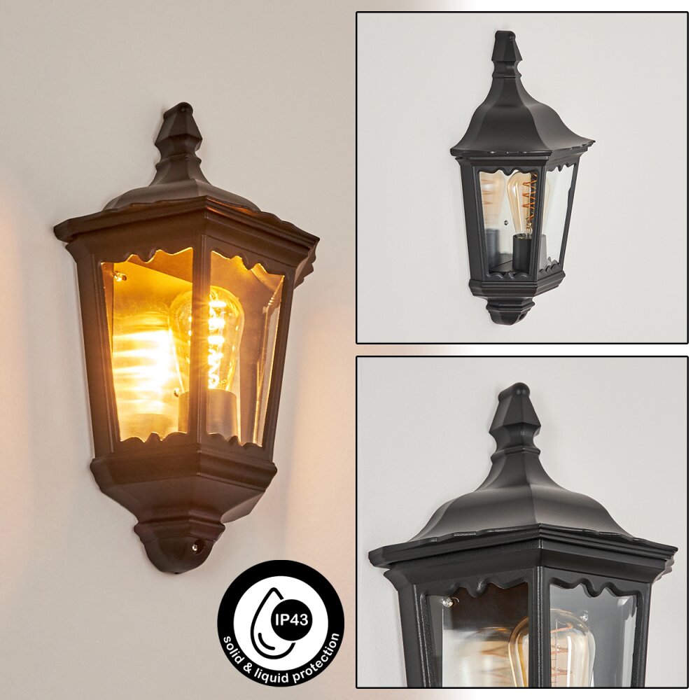 Woocoo Außenwandleuchte Schwarz, 1-flammig main product photo