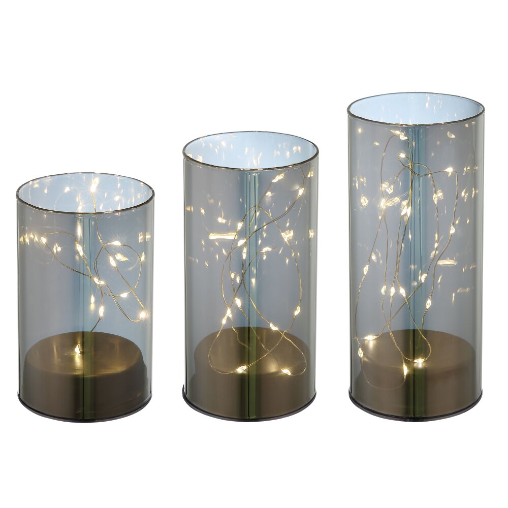 Globo 3er Set HANNI Tischleuchte LED Grau, 45-flammig main product photo