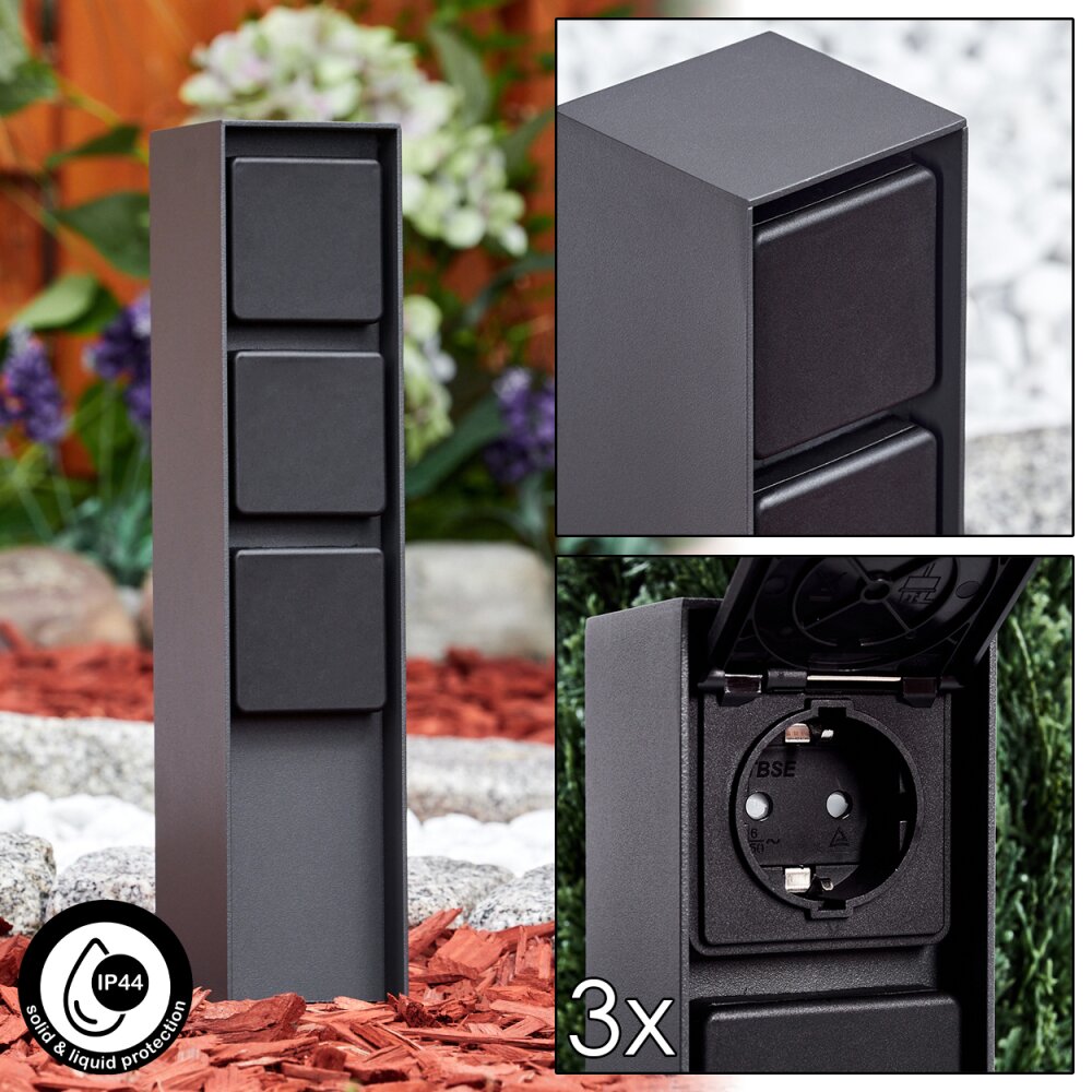 Reigolil Außensteckdose Anthrazit, Schwarz main product photo