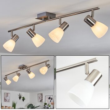 Villaseca Deckenleuchte LED Nickel-Matt, 4-flammig