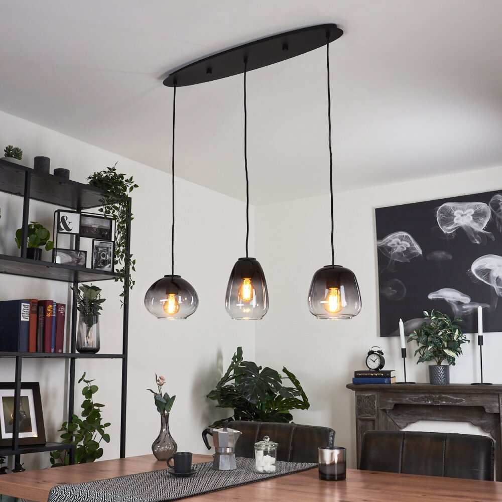 Mechaico Pendelleuchte Schwarz, 3-flammig main product photo