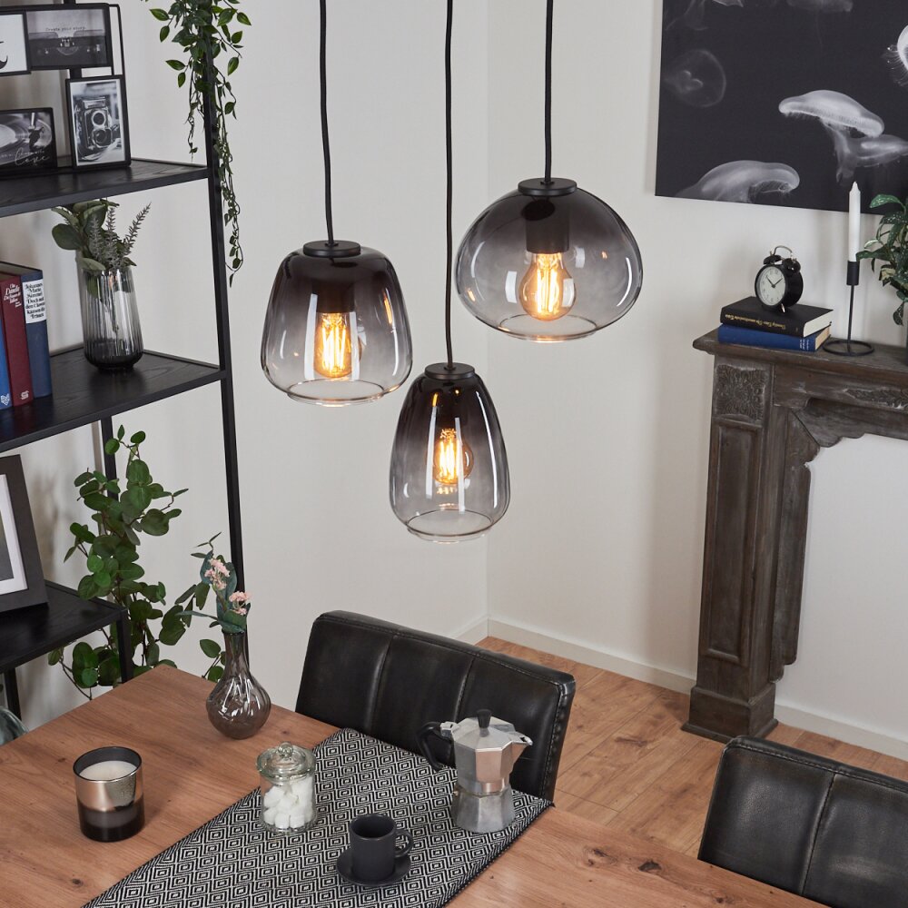 Mechaico Pendelleuchte Schwarz, 3-flammig main product photo