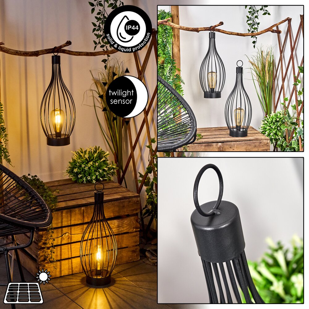 Quillagua Solartischleuchte 2er Set LED Schwarz, 1-flammig main product photo