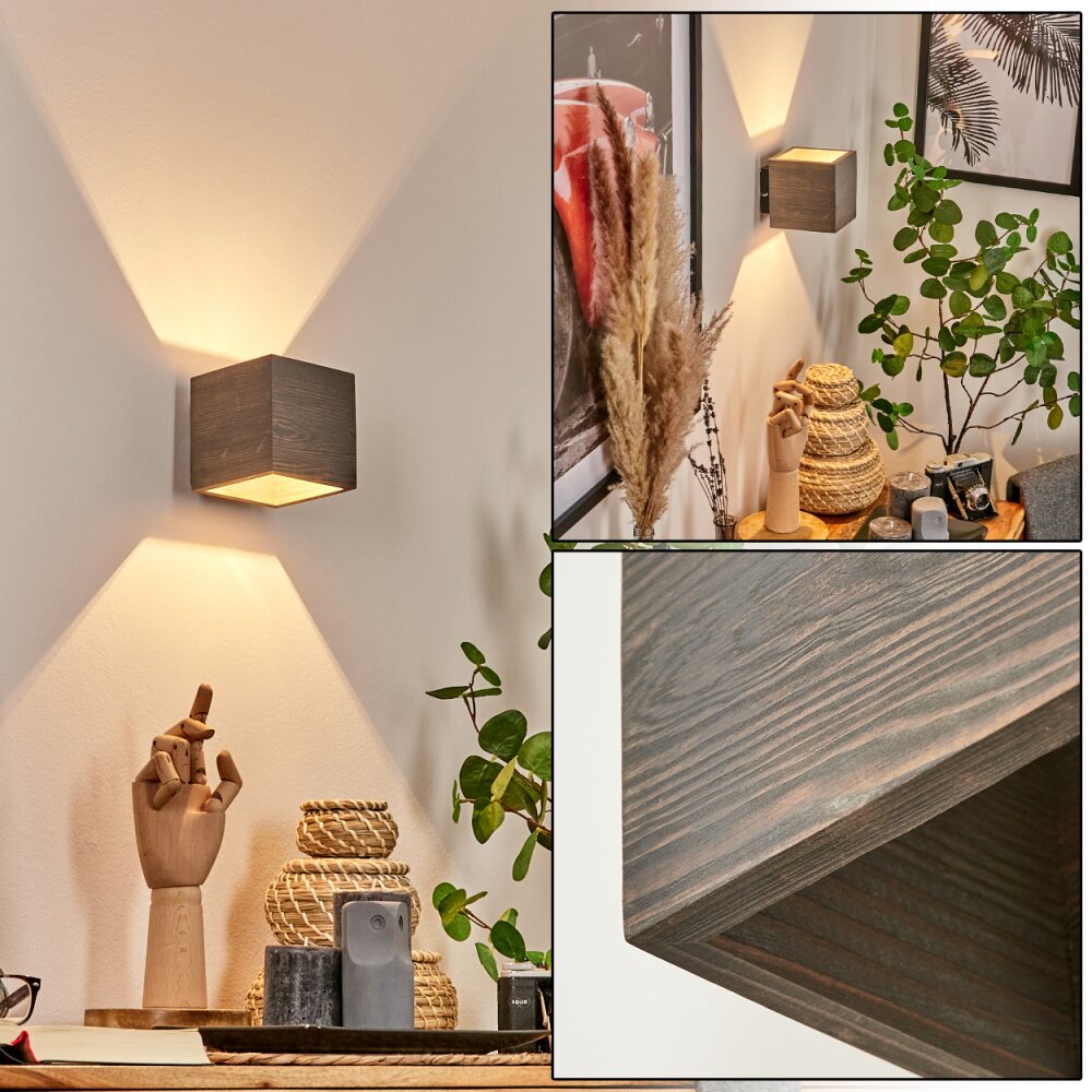 Polcura Wandleuchte Braun, Grau, 1-flammig main product photo