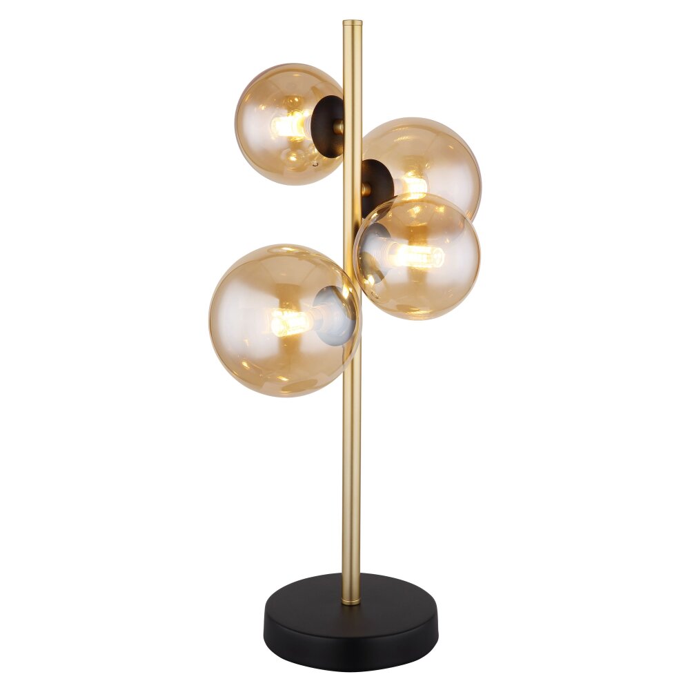 Globo RIHA Tischleuchte LED Bernsteinfarben, 4-flammig main product photo