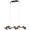 Brilliant Dillard Pendelleuchte LED Gold, Schwarz, 5-flammig, Fernbedienung