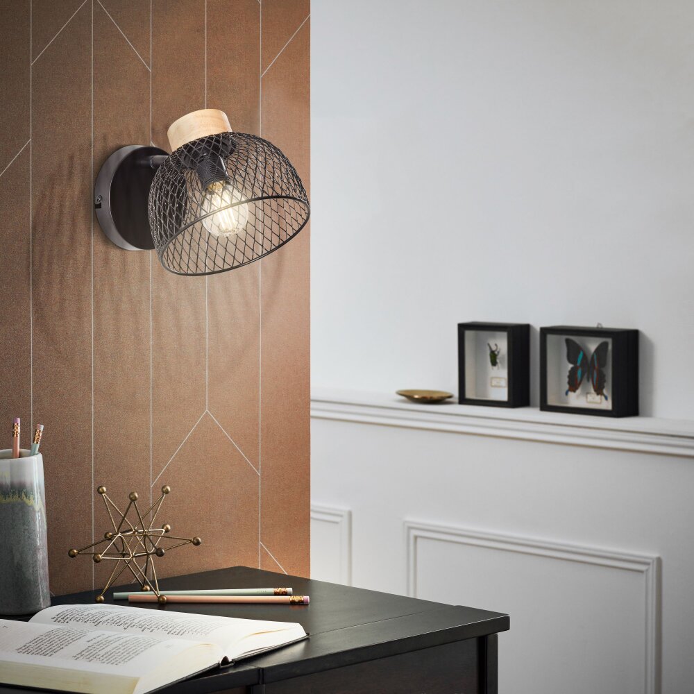 Brilliant Thuy Wandleuchte Schwarz, 1-flammig main product photo