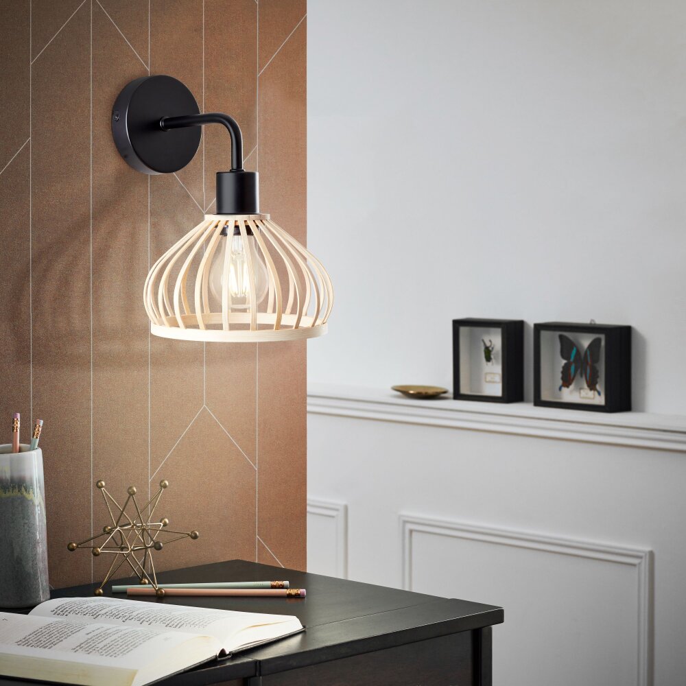 Brilliant Norah Wandleuchte Schwarz, 1-flammig main product photo