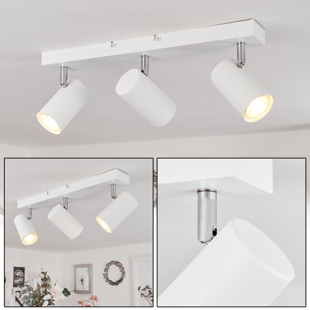 Javel Deckenleuchte Chrom, Weiß, 3-flammig main product photo