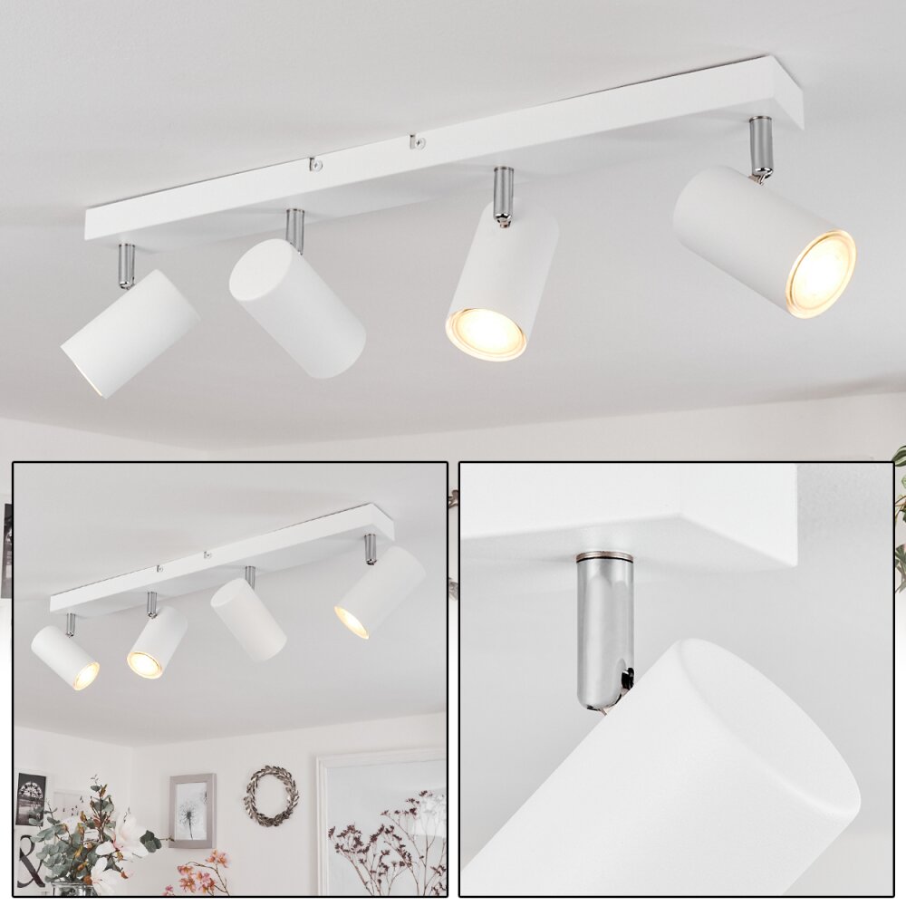 Javel Deckenleuchte Chrom, Weiß, 4-flammig main product photo