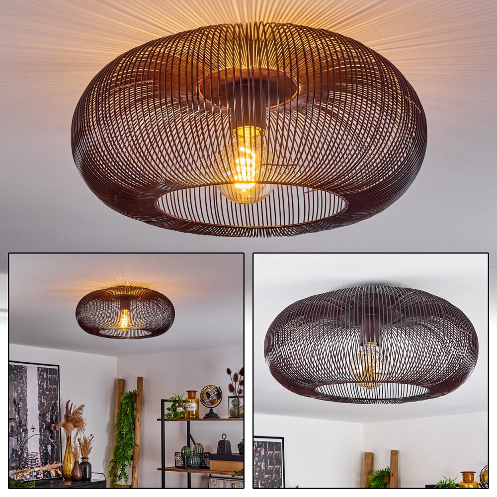Agueda Deckenleuchte Kupferfarben, Nickel-Matt, Schwarz, 1-flammig main product photo