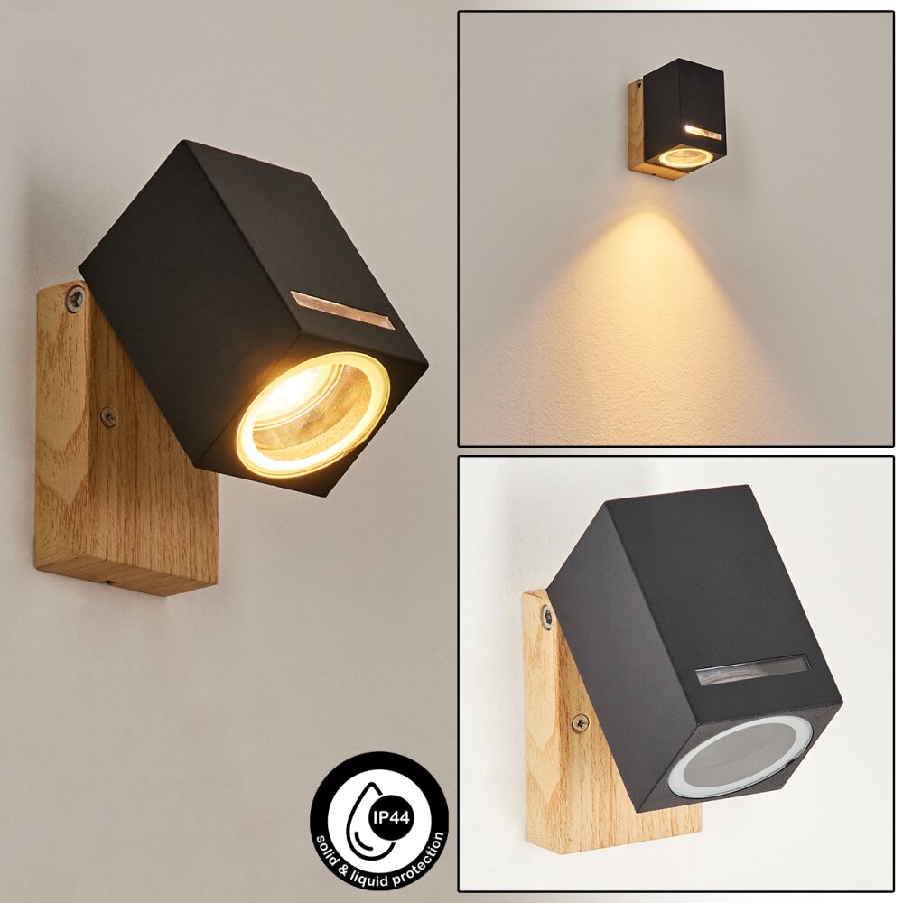 Auchac Außenwandleuchte Holzoptik, Naturfarben, 1-flammig main product photo