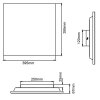 Brilliant Malgas Deckepanel LED Weiß, 1-flammig, Fernbedienung