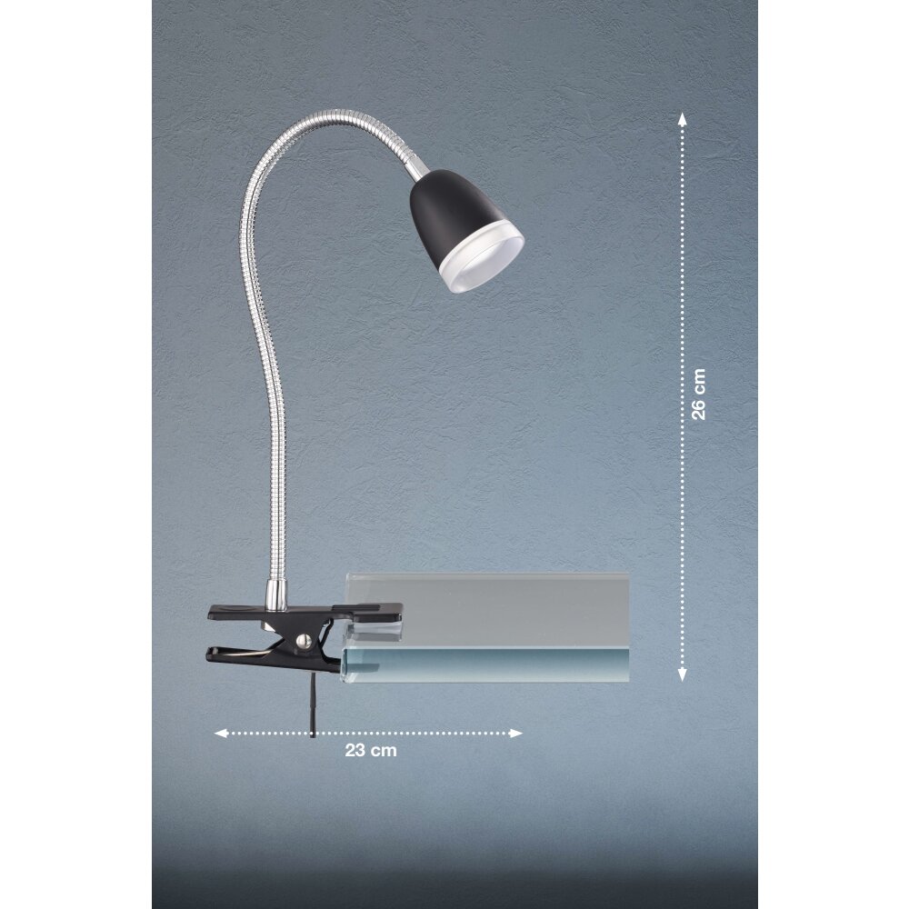 FHL easy Nox Klemmleuchte LED Schwarz, 1-flammig