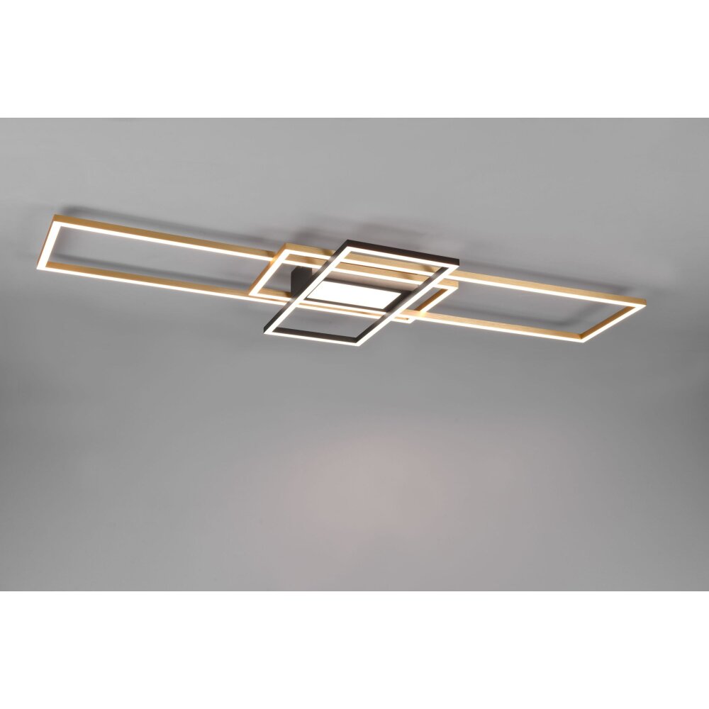 Trio Irvine Deckenleuchte LED Messing, Schwarz, 1-flammig, Fernbedienung main product photo