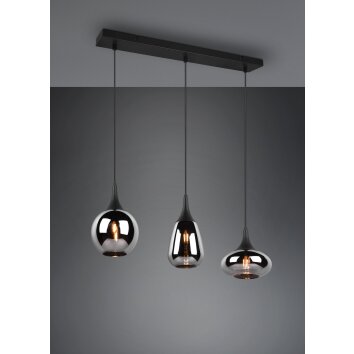 Trio Lumina Pendelleuchte Schwarz, 3-flammig