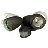 Lutec Lampen SHRIMP Außenwandleuchte LED Schwarz, 2-flammig, Bewegungsmelder