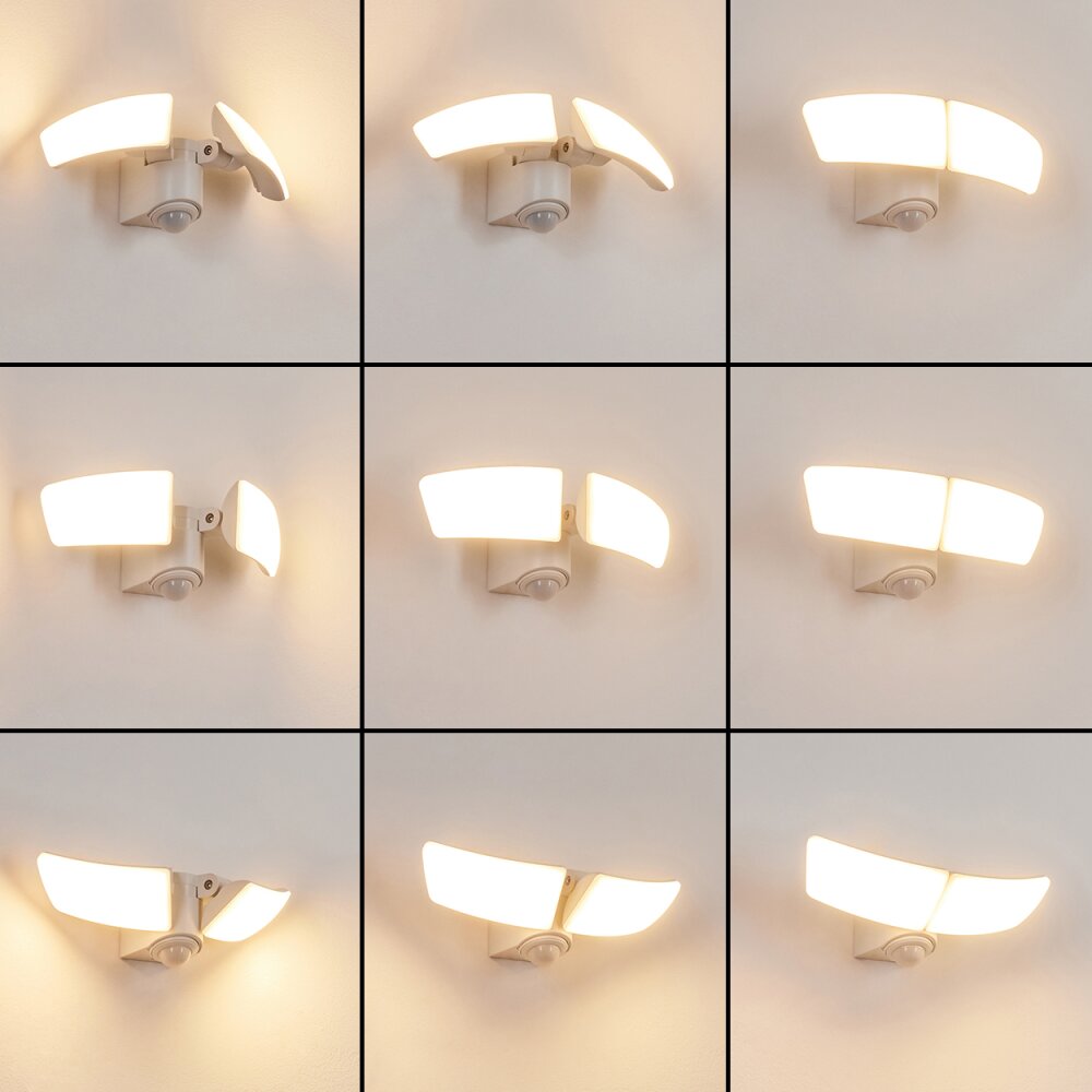 Carnetin Außenwandleuchte LED Weiß, 2-flammig