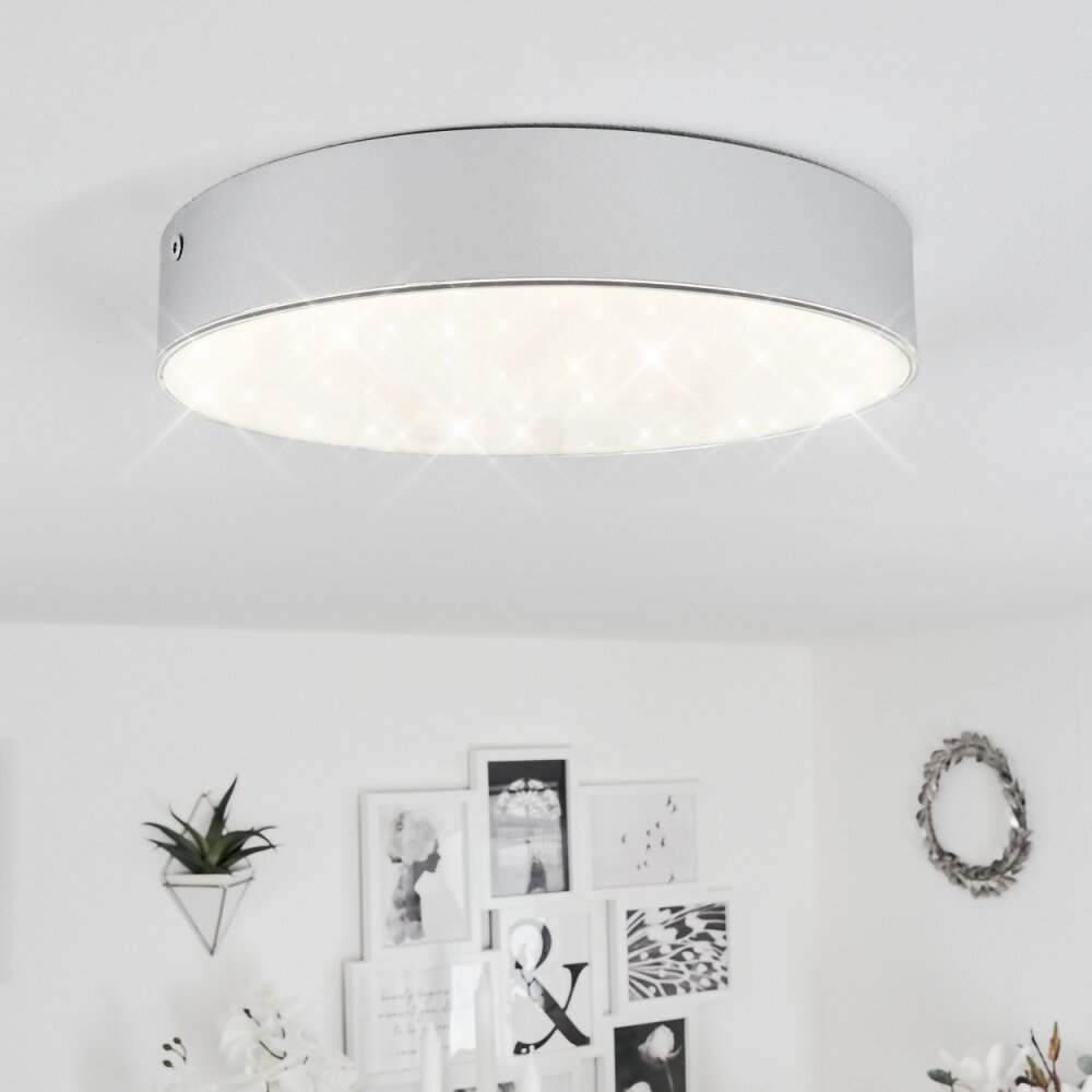 Mentque Deckenleuchte LED Silber, 1-flammig