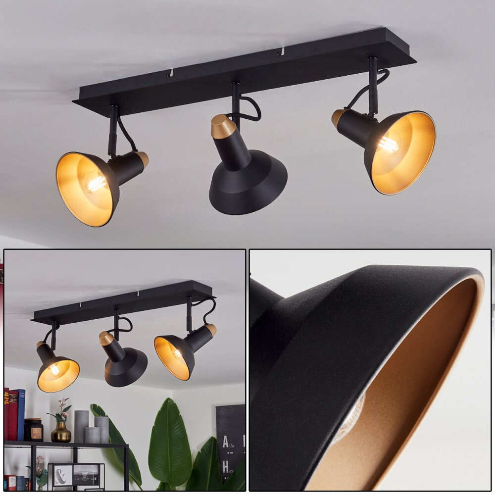 Vouzy Deckenleuchte Schwarz, 3-flammig main product photo