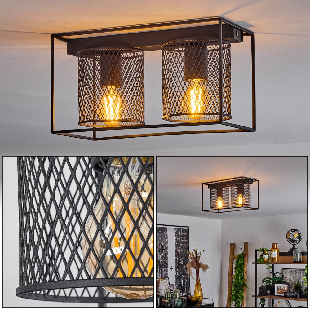 Bettaix Deckenleuchte Schwarz, 2-flammig main product photo