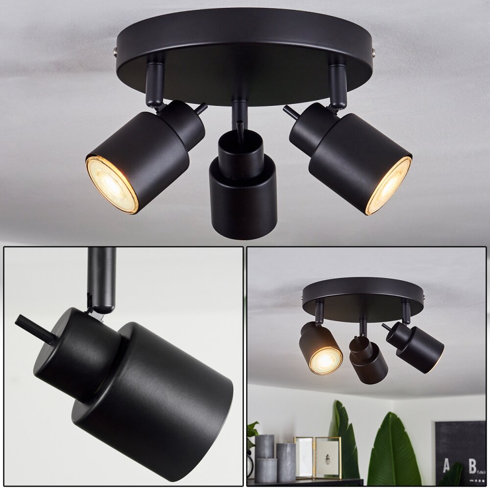 Nestavel Deckenleuchte LED Schwarz, 3-flammig main product photo