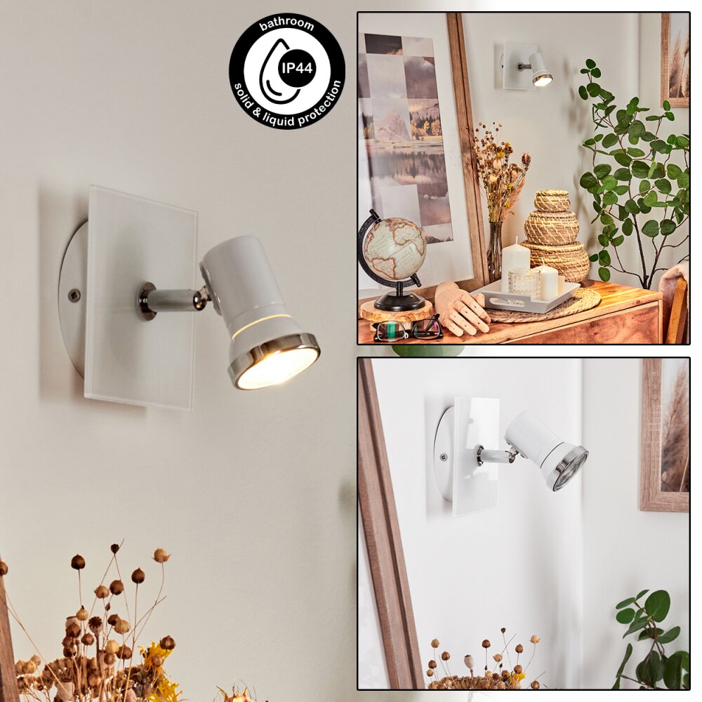 Lanrigan Wandleuchte LED Chrom, Weiß, 1-flammig main product photo