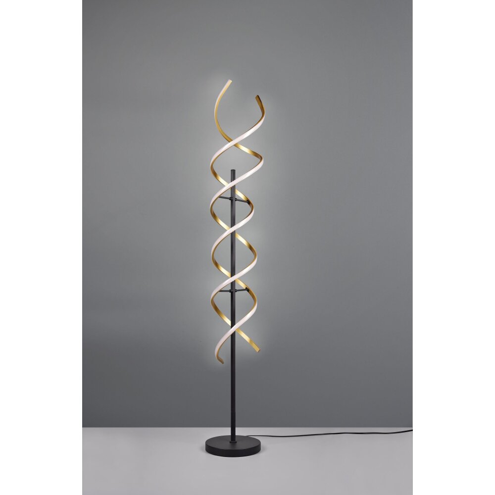 Trio Sequence Stehleuchte LED Messing, Schwarz, 1-flammig main product photo