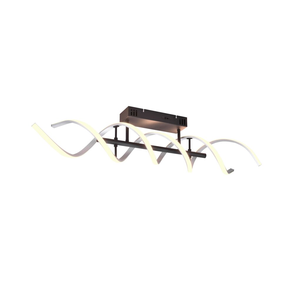 Trio Sequence Deckenleuchte LED Aluminium, Schwarz, 1-flammig