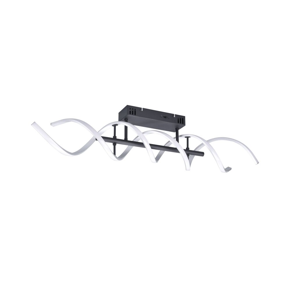 Trio Sequence Deckenleuchte LED Aluminium, Schwarz, 1-flammig