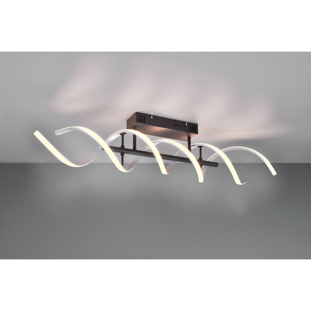 Trio Sequence Deckenleuchte LED Aluminium, Schwarz, 1-flammig