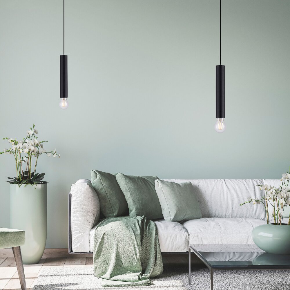 Leuchten Direkt BRUNA Pendelleuchte Schwarz, 1-flammig main product photo
