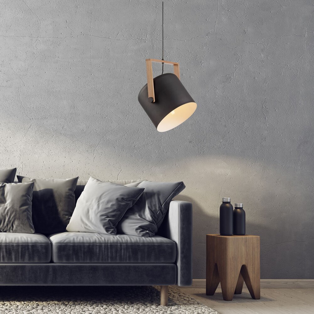 Leuchten Direkt CUP Pendelleuchte Schwarz, 1-flammig main product photo