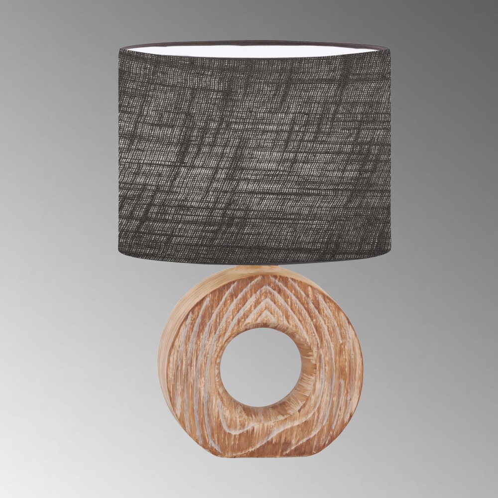 Fischer & Honsel Hanke Tischleuchte Holzoptik, 1-flammig main product photo