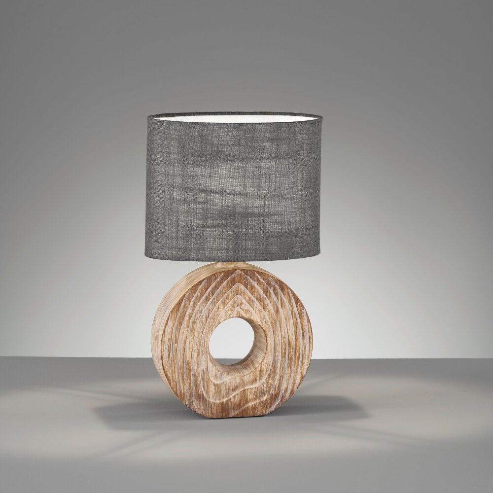 Fischer & Honsel Hanke Tischleuchte Holzoptik, 1-flammig main product photo