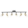 Brilliant Kerry Deckenleuchte Gold, Schwarz, 6-flammig