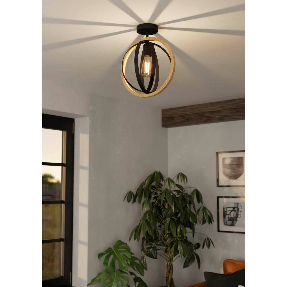 Eglo BASILDON Deckenleuchte Schwarz, 1-flammig main product photo
